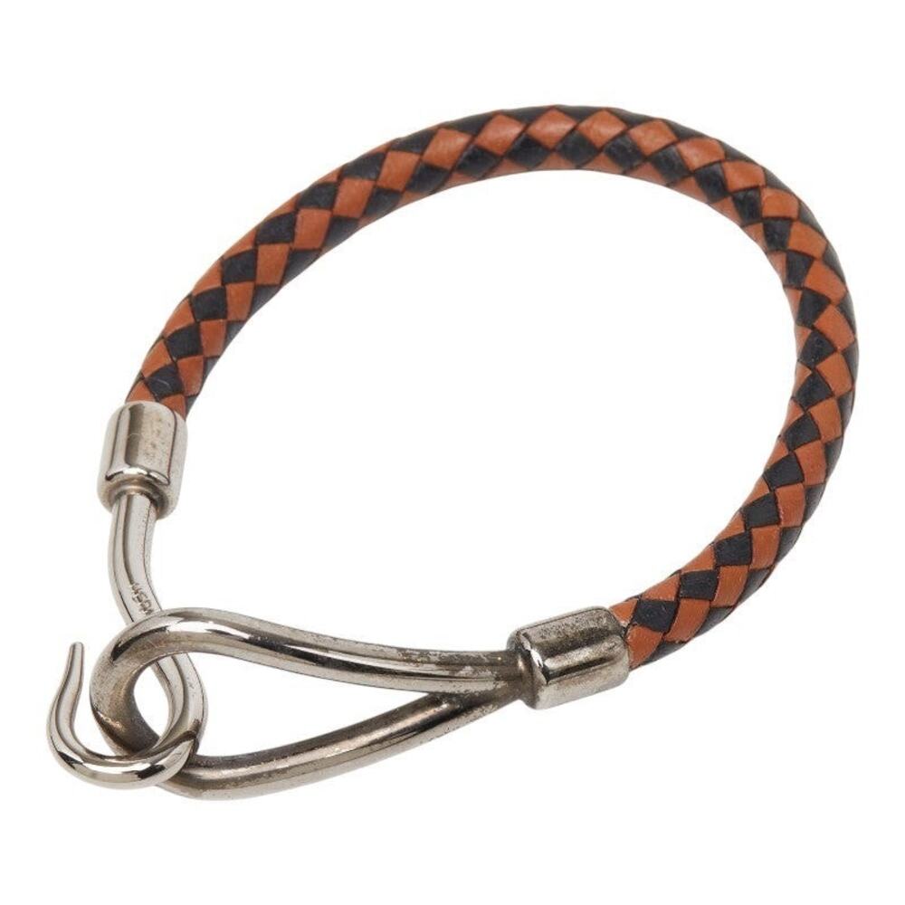 Hermes Jumbo Bracelet Silver Brown